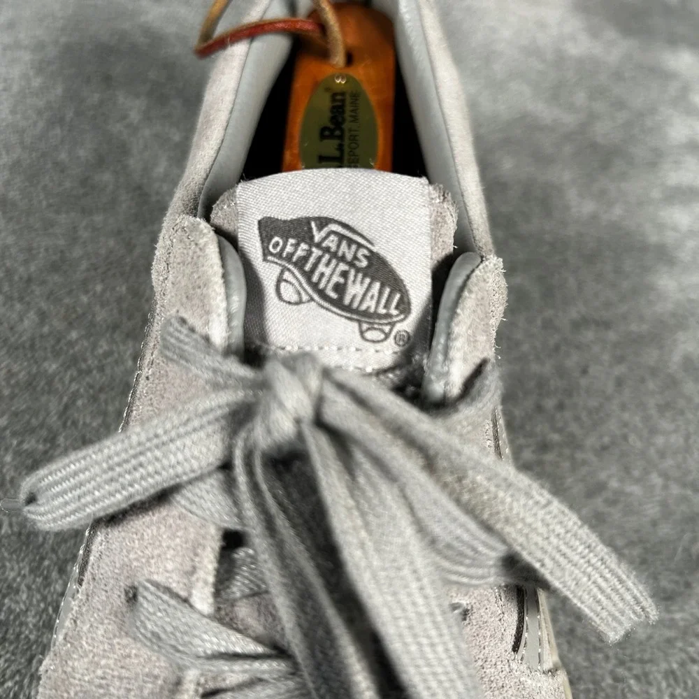 Vans Sk8-Low Grey Suede Monochrome Skate Shoes Mens 10.5 Womens 12